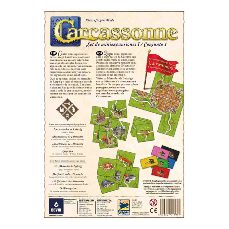 CARCASSONNE:MINIEXPANSIONES REUNIDAS Devir
